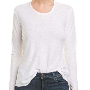Michael Kors Basic White Long Sleeve Top